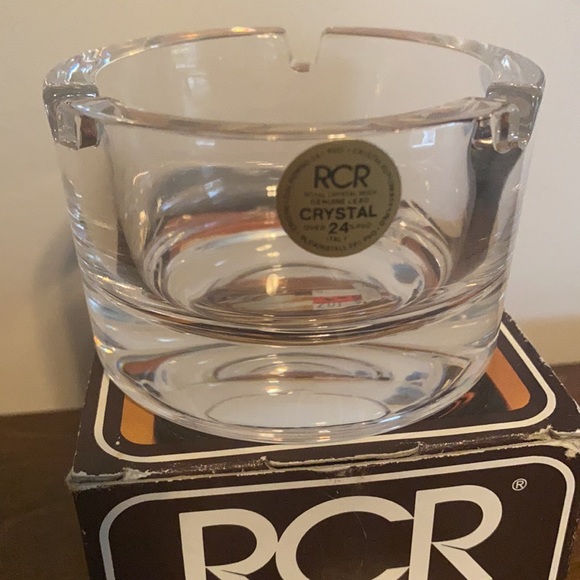 Two vintage lead Crystal ashtrays nib - Picture 4 of 10